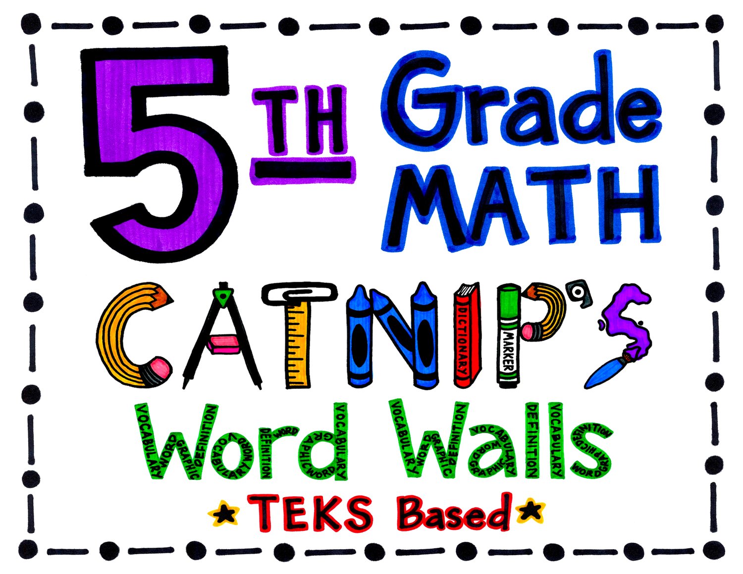 5th Grade Math TEKS Word Wall — Catnip's Word Walls